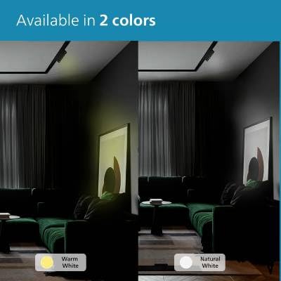 Image of Philips Webber 12W Narrow Blade Magnetic Track Light | Warm White LED | 48V DC Ceiling Light for Living Room, Home & Office | Profile Light for Modern Decor | Slim, Modular Lighting - Black Finish