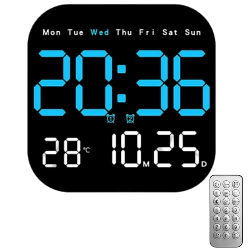Catálogo para Comprar On-line pantalla digital más recomendados. 43 Genérico Reloj Despertador Digital Multifuncional para el hogar y la Oficina, Reloj Despertador Digital con Pantalla Grande con Soporte Oculto, Brillo Ajustable, Fecha (B-2)