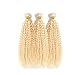 YOUNGHANN Blonde Curly Bundles Human Hair 613 Bundles 22 24 26 Inch Brazilian Blonde Kinky Curly Human Hair Bundles Weave 3 Bundles Unprocessed Virgin Hair