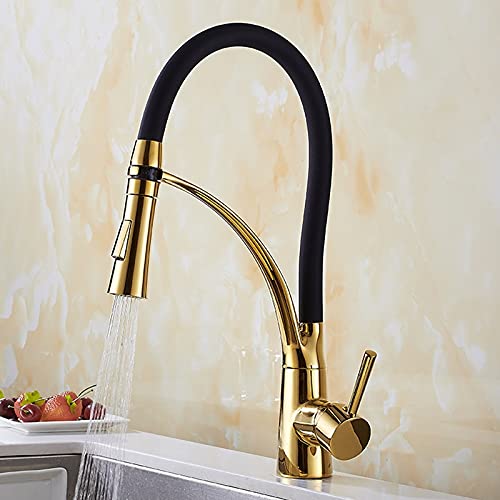 Mélangeur cuisine dorée eau chaude froide pour robinet évier bar
