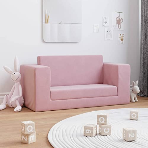 Snsowed Sofá Cama para de 2 plazas Felpa Suave Rosa, Sofas De Salon, Sofa Relax - 357039