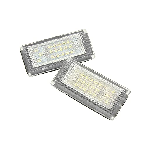 GOFORJUMP Lumières de Plaque d'immatriculation de la Voiture LED 12VPour B/MW Mini Cooper S R50 R52 R53 Accessoires 2X Blanc SMD LED Kit Ampoule de Plaque d'immatriculation