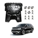 Engine Splash Shield Fit For VW Atlas 2018 2019 2020 2021 2022 2023 Lower Engine Case Guard Under Engine Cover Fit For Atlas Cross Sport 2020-2023 Front Engine Guard Mud Flaps Including Screw Hardware