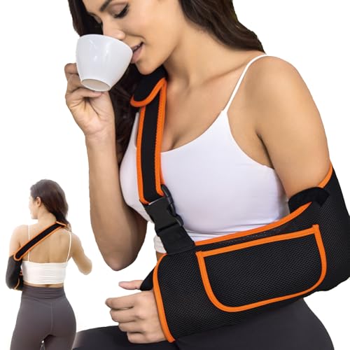 Yaoociy Arm Sling for Women&Men with Enhanced Size Adjustable Sling for Arm Support Elbow Wrist Left Right Arm Sling with Buckle Design (M)