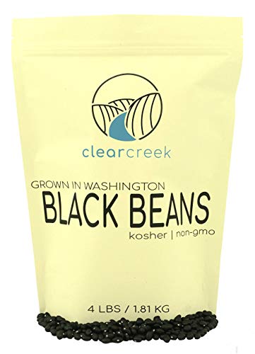 Washington State Black Beans  Non-GMO  4 lb Resealable Bag  Kosher  Non-Irradiated  Turtle Beans  Frijoles Negros