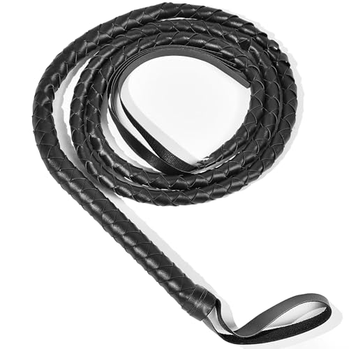 Negro Látigo, Látigos de Equitación, 85cm Látigo de Estilo Indio, Juguete Látigo de Juego de Rol Accesorios Decoraciones de Halloween