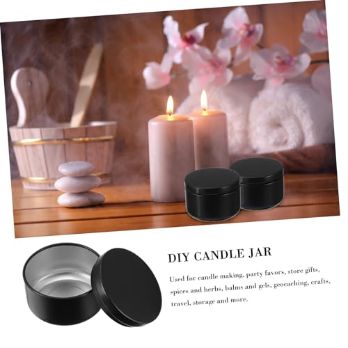 Latas redondas de aluminio PRETYZOOM para hacer velas hechas a mano: 12 botes de 50 ml duraderos 6