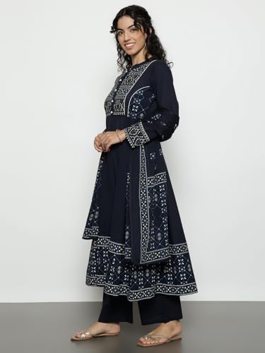 Image of Vbuyz Women'S Cotton Floral Print Straight Stitched Kurta Pant With Dupatta