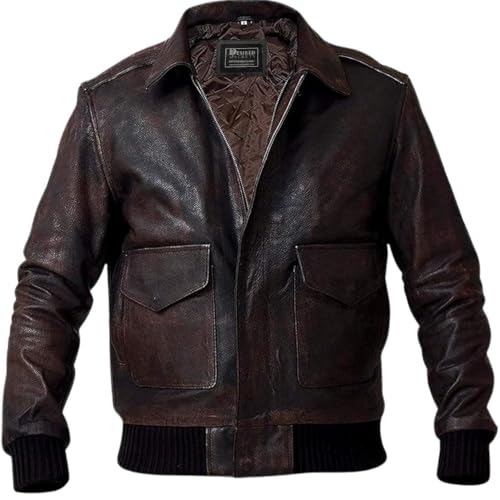 Desired Jackets Mens G-1 Fur Collar US Navy Flight Distressed