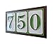 House Numbers Hand-painted Italian Ceramic Numbers Tiles Simple Green Design, Tile Size: 11cm x 7cm (Green Number 2)