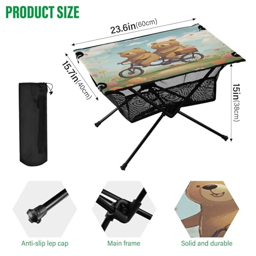 Mesa de Camping Plegable SDMKA Folding Camping Tables Metal Rectangular 23.6x15.7x15 pulgadas miniatura 3