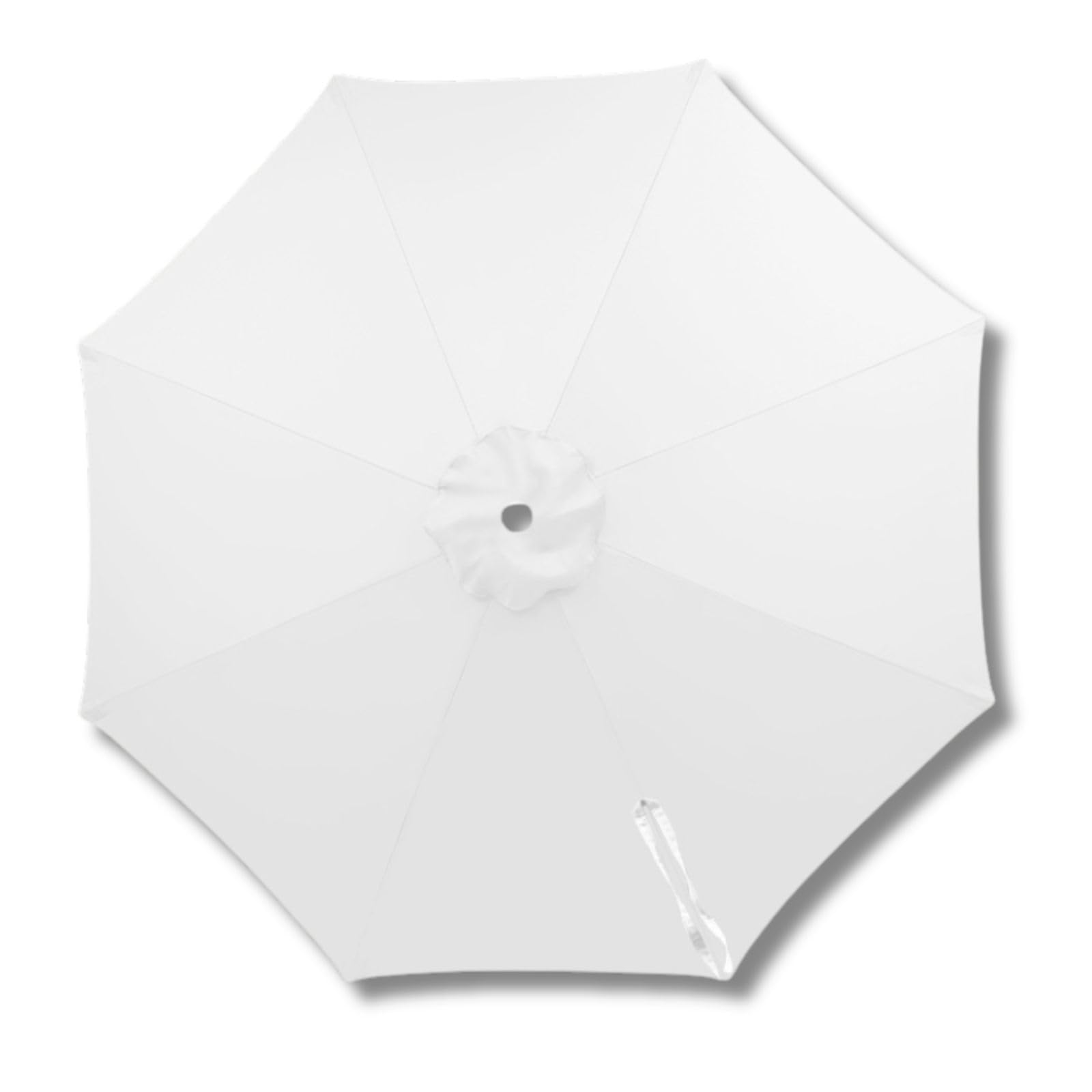 Patio Umbrella Replacement Canopy 7ft/8.2ft/10ft/11.5ft/13ft Outdoor Umbrella Replacement Top Cover for 8 Ribs UV Protective Parasol Fabric Cover for Market Table Backyard(Pure white,3.5m/11.5ft)