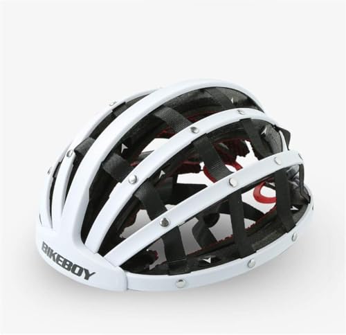 Cycling Helmet Folding Portable Lightweight Unisex White One Size