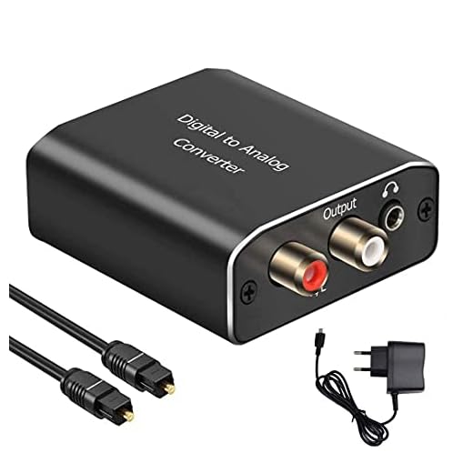 AMANKA Convertidor Digital a Analógico,DAC Audio Óptico Coaxial(RCA) Toslink SPDIF de Audio Estéreo R/L y Jack 3.5mm para PS3, PS4, Xbox, HDTV, DVD etc (Aluminio)