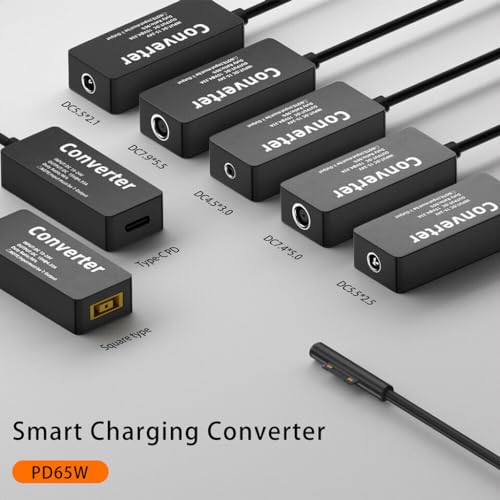 Image of Concept Kart 65W Type C Female to Surface Pro Charging Converter Cable, Magnetic Adsorption Interface Portable Adapter Compatible with Surface Pro 3 /4 /5 /6 /7 /8 /9, Book 1 /2, Go 1 /2 /3