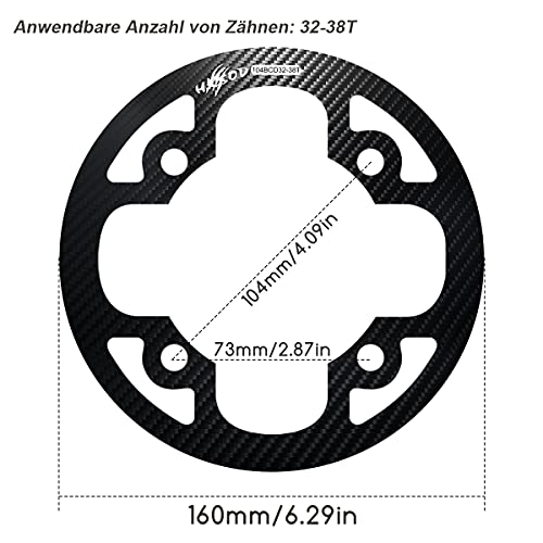 Hksod Copricatena per Bicicletta, 104BCD, Anello