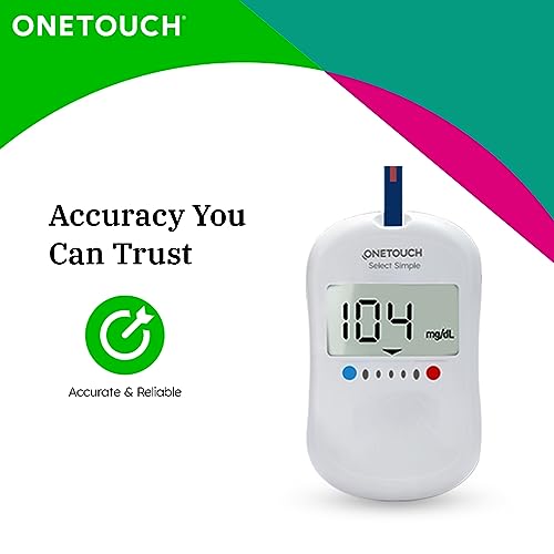 OneTouch Select Test Strips | Pack of 100 Test Strips | Blood Sugar Test Machine Testing Strips | Global Iconic Brand | For use with OneTouch Select Simple Glucometer