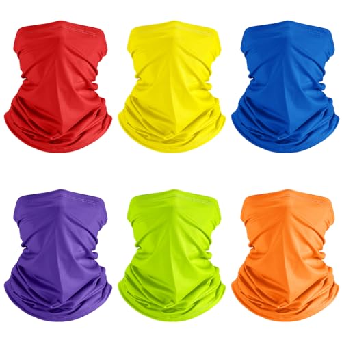 Image of Geyoga 6 /9 Pcs Summer UV Protection Cooling Neck Gaiter Scarf Face Clothing Neck Gaiter Mask Sunscreen Breathable Bandana