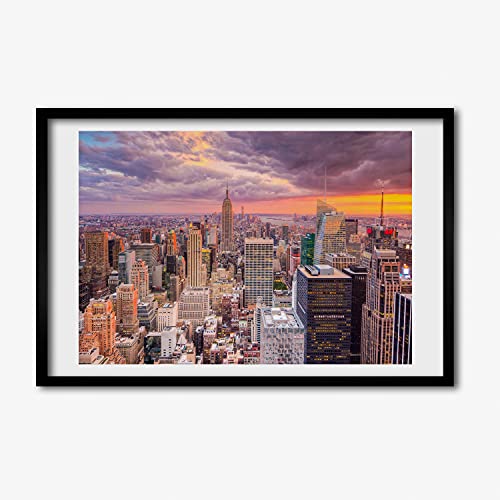 Cadre photo 60x40 cm Tulup avec affiche moderne de Nowy Jork pour salon