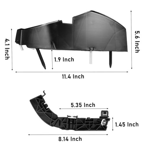 OWITAT 4PCS Compatible with Dodge Challenger Bumper Support Brackets 2015-2021, Left Driver and Right Passenger Side Front Fascia Bumper Bracket Retainer Repalcement Replaces for 68375014AA 68375013AA by OWITAT - Image 4