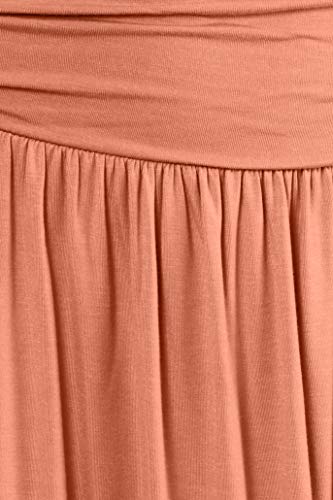 Image of Simlu Skirts for Women Regular and Plus Size Skirt with Pockets Below The Knee Length Ruched Flowy Midi Skirt