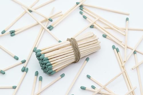 434 inch long wooden refill matchsticks with strike stickers - safety matches wholesale bulk loose by chandler studio 50 pieces dark green