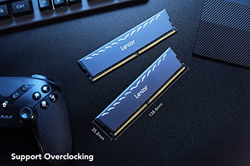 Image of Lexar THOR DDR4 RAM 8GB 3200 MHz, DRAM 288-Pin UDIMM Desktop Memory, CL16 High Performance Computer Memory for Intel XMP 2.0, Internal Memory for PC /Computer, CL16-20-20-40, 1.35V(LD4BU008G-R3200GSXG)