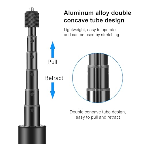 Image of Yantralay 122cm Invisible Stick + Tripod Extension Monopod for Insta360 X5 /X4 /X3, ONE R /RS, DJI Osmo Action Series - Lightweight Extendable Camera Accessory