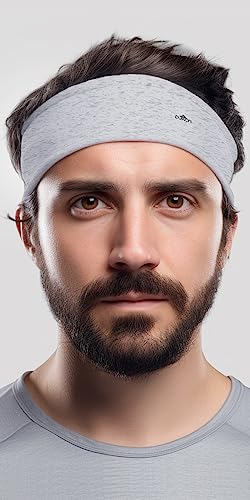 Image of Duwoni Sports Headbands for Men, Moisture Wicking Workout Headband, Sweatband Headbands for Running,Cycling,Football,Yoga,Tennis,Hiking,Hairband for Women and Men