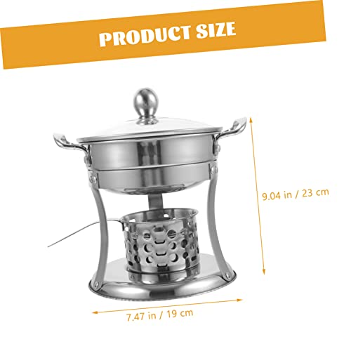 Olla Hotpot pequeña de acero inoxidable con cocina portátil miniatura 2