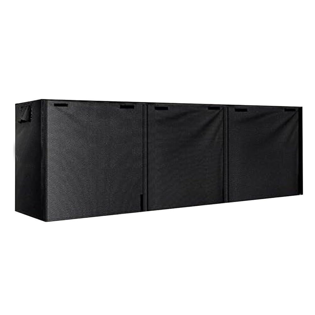 Funda impermeable para estante de leña, funda resistente para estante de madera de almacenamiento exterior Oxford 600D, estante de leña no incluido,Negro,366cm