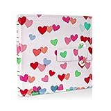 POJAGU Photo Album 4x6 Photos – 200 Pockets Vegan Leather Photo Picture Book Cover for Family Birthday Anniversary Vacation Pictures, Hearts