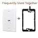 BOPLAT 1 Port Cat5e Ethernet Wall Plate - Single Gang Cat 5 Keystone Jack Female to Female Cover Plate Compatible with CAT7, CAT6, CAT5 Cable in White