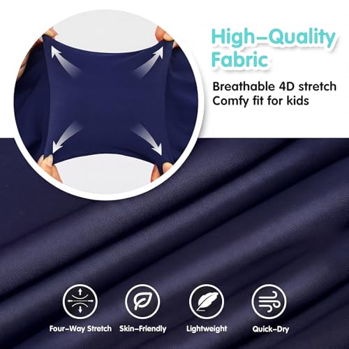 Image of Girls One Piece Swimsuit UPF 50+ Rash Guard with Front Zipper for Ages 3-14