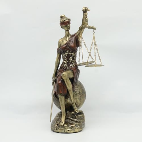 Estatua Themis Diosa Romana de Justicia en Resina 14" miniatura 4