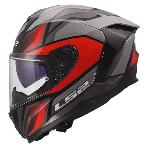 LS2, Casco Moto Integrale CHALLENGER II VIPER Grey Red, L