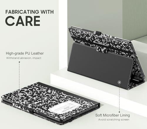 Image of MoKo Case Fits All-New Amazon Kindle Fire HD 10 & 10 Plus Tablet (13th /11th Generation, 2023 /2021 Release) 10.1 inch - Slim Folding Stand Cover with Auto Wake /Sleep, Black Notebook