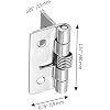 Luomorgo 4 Pcs Spring Loaded Hinges for Cabinets, 1.5 Inch Length Stainless Steel Spring Hinges Self Closing