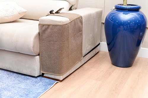 Protetor De Sofá E Arranhador Para Gatos Com Suporte Para Controle - (par) Premium (Bege)