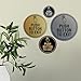 Signs ByLITA Circle Push Button To Exit Sign (Black Gold) - Large