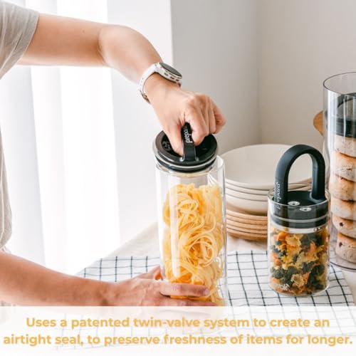 Prepara Evak Compact Glass Food Storage, Large, Black