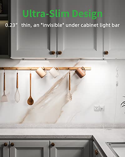 Vovamo Plug-In Under Cabinet Lighting, Dimmable Under Counter Lights For Kitchen, 2Pcs 12 Inch, Cold White 6000K Linkable Usb Led Closet Light , Wired Indoor Night Lights Bar For Desk, Sink,Workbench #TOP1