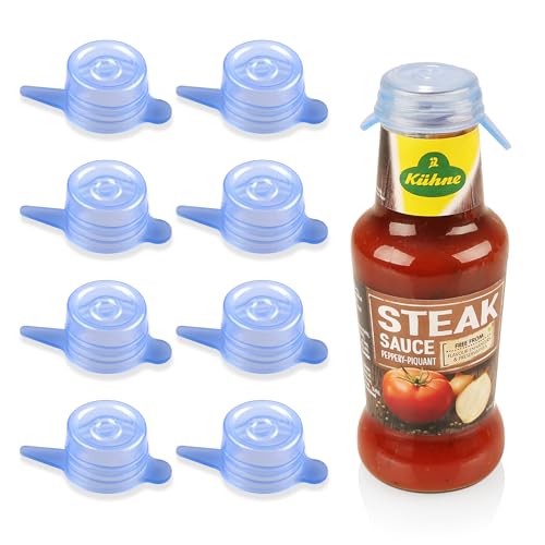 Extra Small Silicone Stretch Lids 1.2 Inch Reusable Silicone Jar Cover to Fit 1.2 Inch to 1.5 Inch Blue 8 pcs