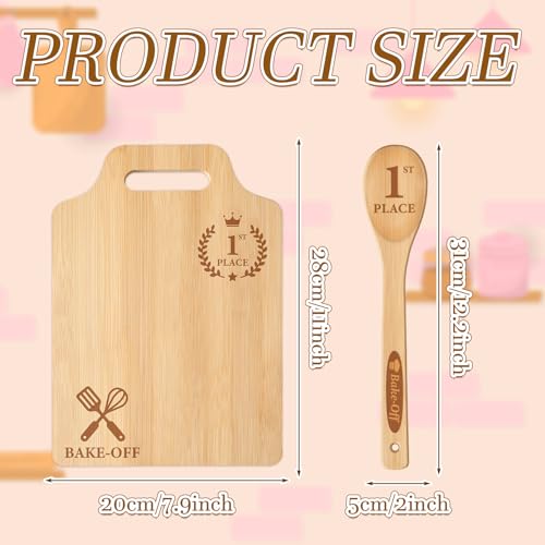 Set de 3 tablas de cortar rectangulares de madera con mango miniatura 2