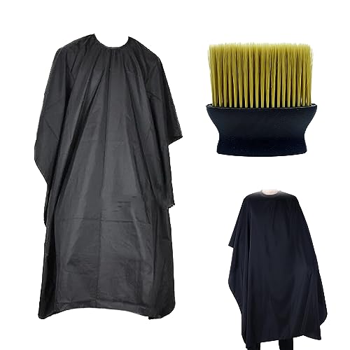 Capa Peluqueria,Capa Barberia,Capa Peluqueria Profesional,Capa para Cortar Cabello,Capa Ajustable Profesional Del Salon,Capa para Cortar Pelo,Capa Barbero,con un Cepillo,para Corte de Pelo y Teñido