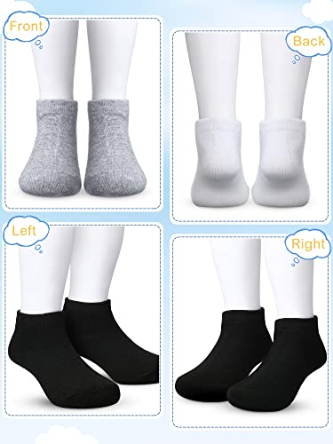 Foaincore 100 Pairs Toddler Ankle Socks for Boys Girls 2-4 Years Old Bulk Kids Low Cut Half Cushion Athletic Socks4