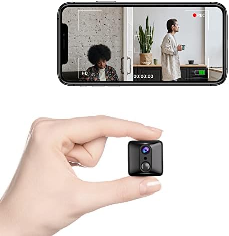 Mini Spy Hidden Camera 4K WiFi Nanny Cam Wireless PIR Small Indoor Security Cameras with Live Feed Motion Detection Alerts Auto Night Vision 100 Days Standby Tiny Secret Surveillance Camera for Home
