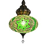 wlbhwl lampadario a sospensione con lampadario a soffitto in mosaico marocchino, lampada a sospensione regolabile fatta a mano, apparecchio di illuminazione a soffitto