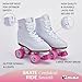 Chicago Girls Rink Roller Skates – Classic High-Top Quad Skates, Padded Ankle Collar, 54mm Urethane Wheels, Adjustable Trucks, Indoor & Outdoor