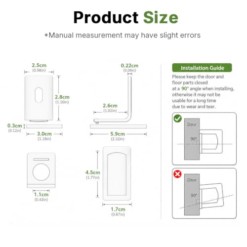 Image of HASTHIP Slim Door Stopper Floor Mount Stainless Steel Catch Slim Gaps